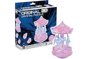 BePuzzled | Deluxe Carousel, Original 3D Crystal Puzzle, Ages 12 and Up