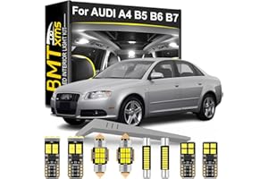 BMT xms LED Interior Light Kit Replacement for AUDI A4 S4 RS4 B5 B6 B7 Sedan Avant 1994-2008, 6000K Bright White Interior LED