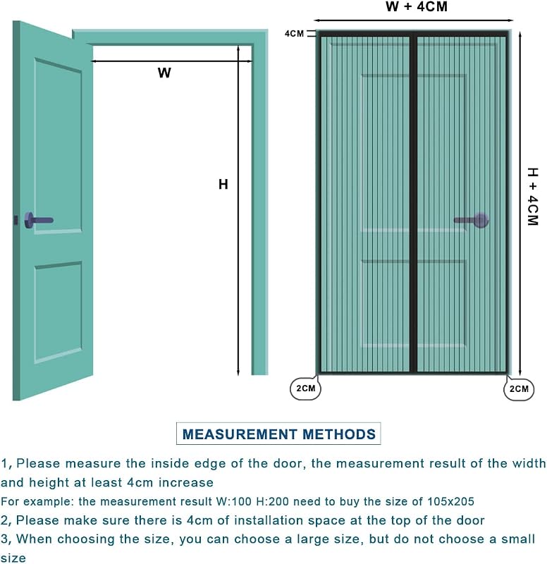 Magnétique Moustiquaire pour Porte, 160x220 cm Rideau de Porte Antimoustique, Blanc Moustiquaire Mailles ultra fines pour Couloirs, Portes, Patio, Fermeture Automatique