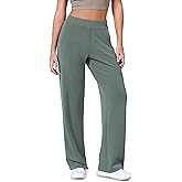 ODODOS Women's Modal Soft Wide Leg Pants Elastic High Waist Casual Lounge Relaxed Pants with Pockets - 27"/ 29" / 31" Inseam