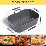 Zaid Silicone Air Fryer Liners 2 Pack for Ninja Foodi & 8-10QT Baskets view 2