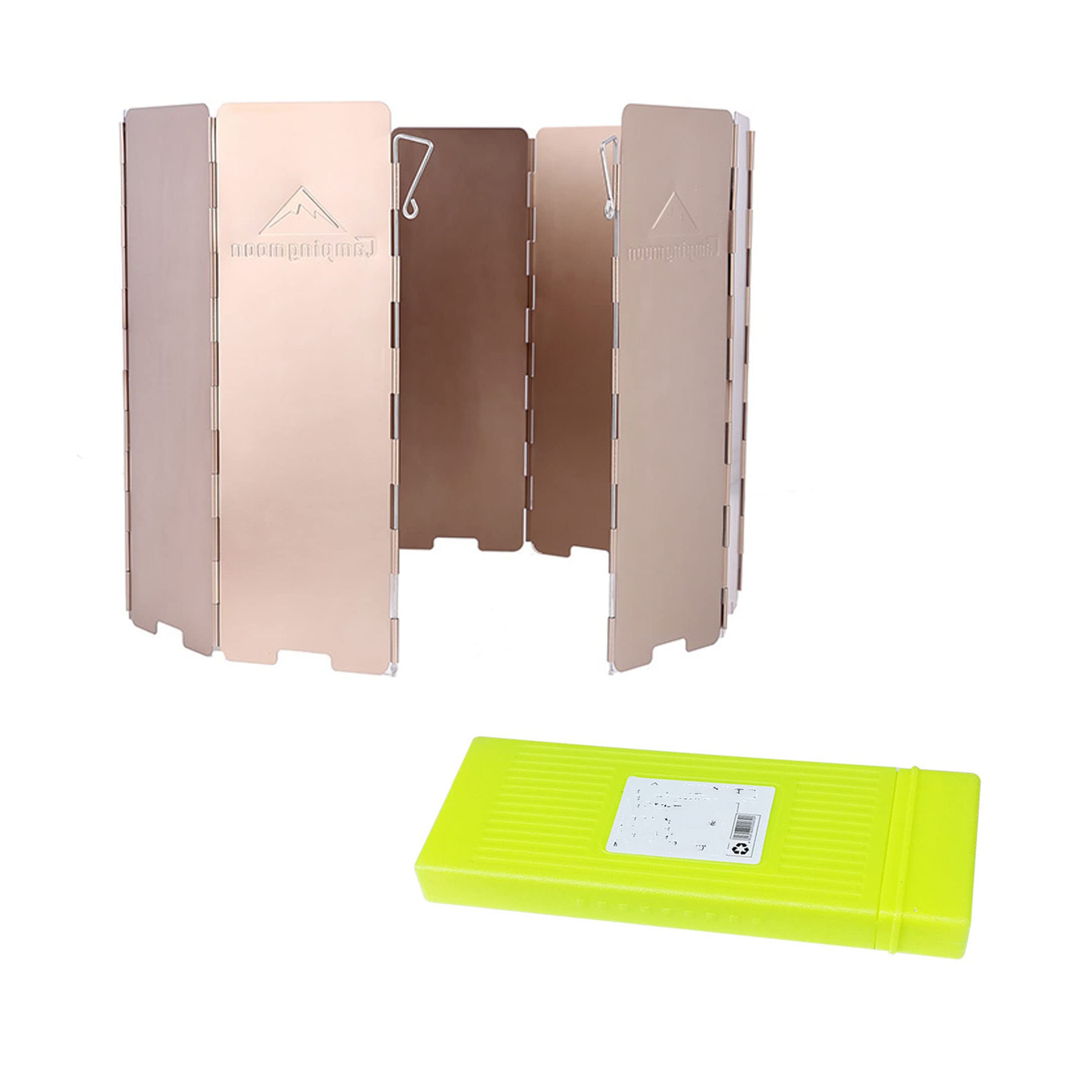 CAMPINGMOON 9.4 inch High Camping Stove Windshield with Storage Box YD-10