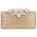 Fawziya Evening Clutch Rhinestone Crown Medium Novelty Purses For Women Formal-AB Gold