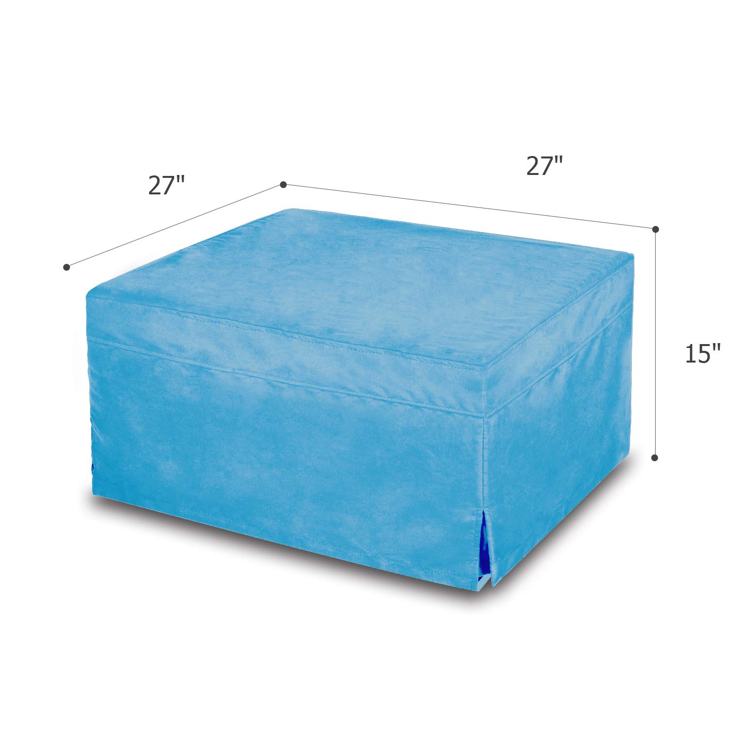 NOVA_FURNITURE Ottoman Slipcover, Sofa Slipcovers, Protector Covers, Microfiber,Blue