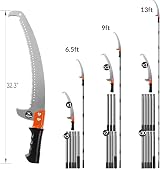 Walensee 235cm Pole Saw for Tree Trimming Light Metal Pruner with Blade view 3