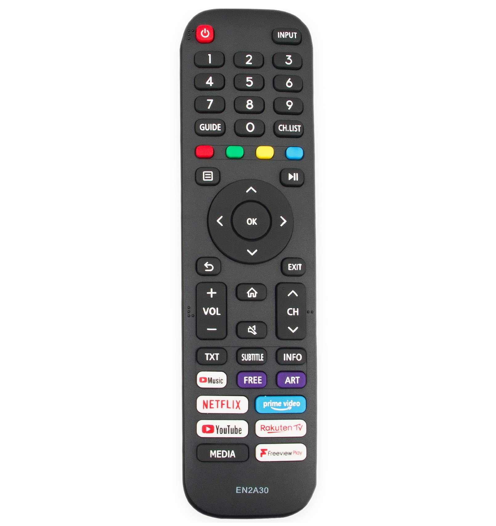 VINABTY Replaced Voice Remote EN2A30 Fit for Hisense 4K UHD HDR Smart TV 50AE7400FTUK 43AE7400FTUK 55AE7400FTUK 65AE7400FTUK 32A4BGTUK 40A4BGTUK