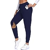 Aoliks Women's Fleece Lined Sweatpants Thermal Joggers with Pockets Winter Lounge Yoga Workout Running Pants