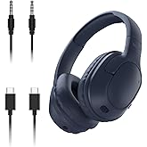 Belkin SoundForm Surround Bluetooth Over-Ear Headphones - Environmental Noise Cancelling Headphones - Wireless w/ 60H Playtime & Soft Ear Cups for iPhone, Galaxy, iPad, Travel, Home, or Office - Blue