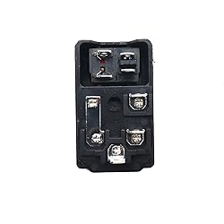 3 Pin IEC320 C14 Inlet Male Plug Power Socket Red