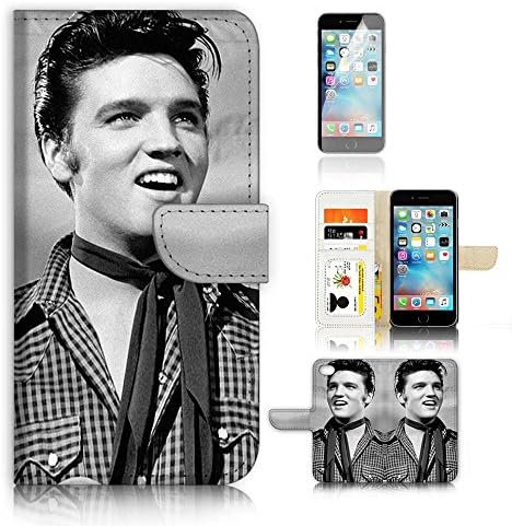 ( For iPhone 6 Plus / iPhone 6S Plus ) Flip Case Wallet Cover with Screen Protector - US B30015 - Elvis Presley B30015