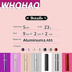 WHOHAO Perfume Atomizer Bottle(5ML), Refillable