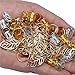 Fani 100pcs Gold &Silver Hair Rings Aluminum Dreadlocks Beads Gold Leaves Pendant Decorations Metal Cuffs Braid Jewelry for Hair Set Hair Clip Hair Accessories