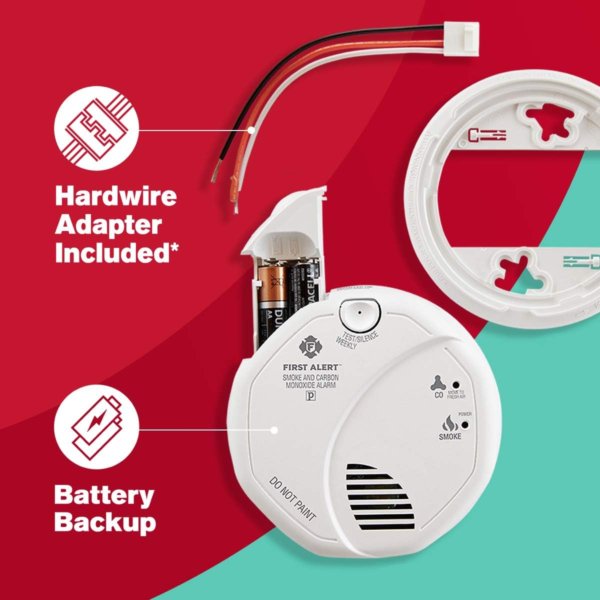 First Alert BRK SC7010B Hardwired Smoke and Carbon Monoxide (CO) Detector with Battery Backup: Home Improvement