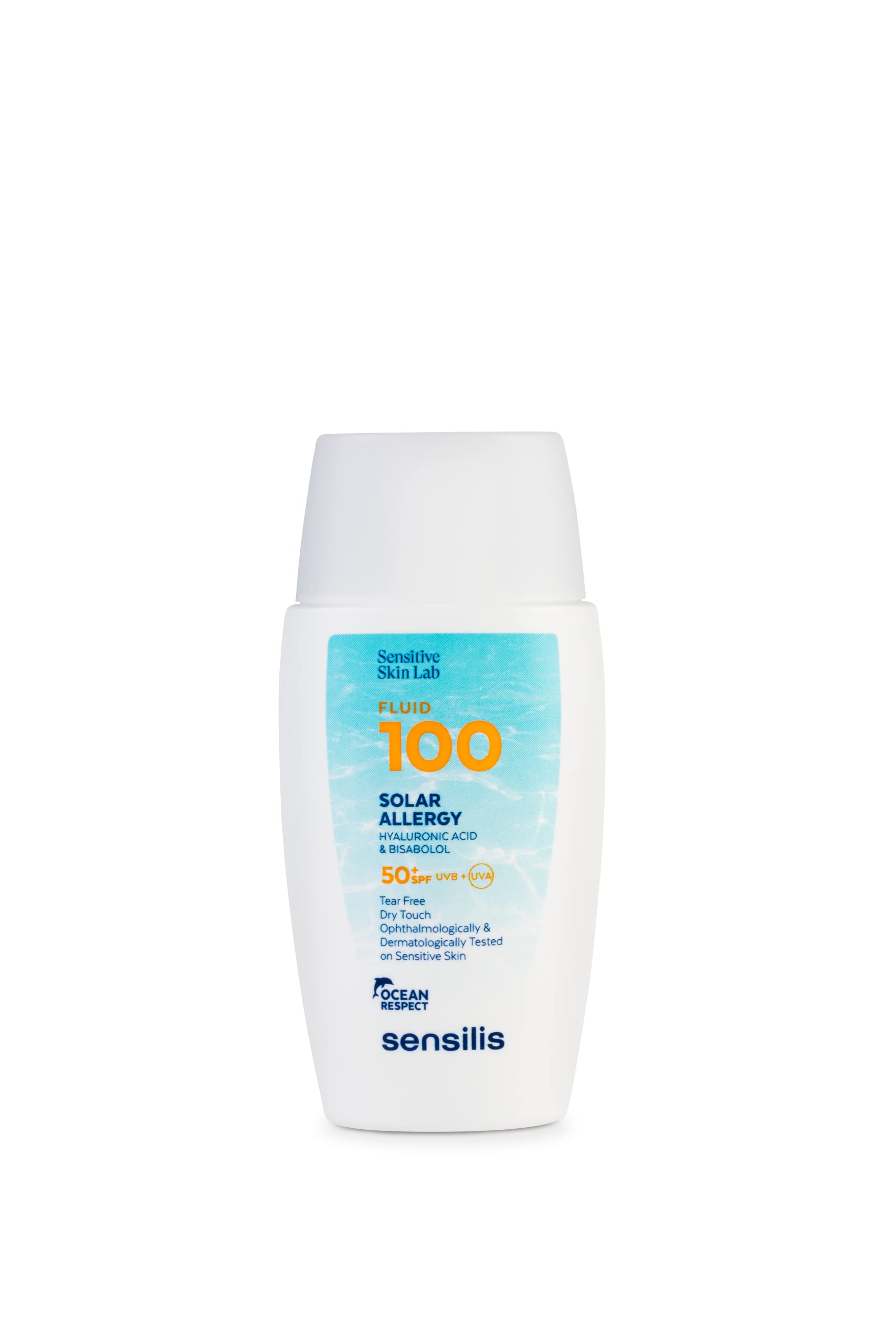 Sensilis - Ultrafluid 100 Solar Allergy, Anti-Aging Protection with hyaluronic Acid and Vitamin E, restores, Protects and neutralizes the Sunbath, for Clear, Sensitive and eactive Skin - 40 ml