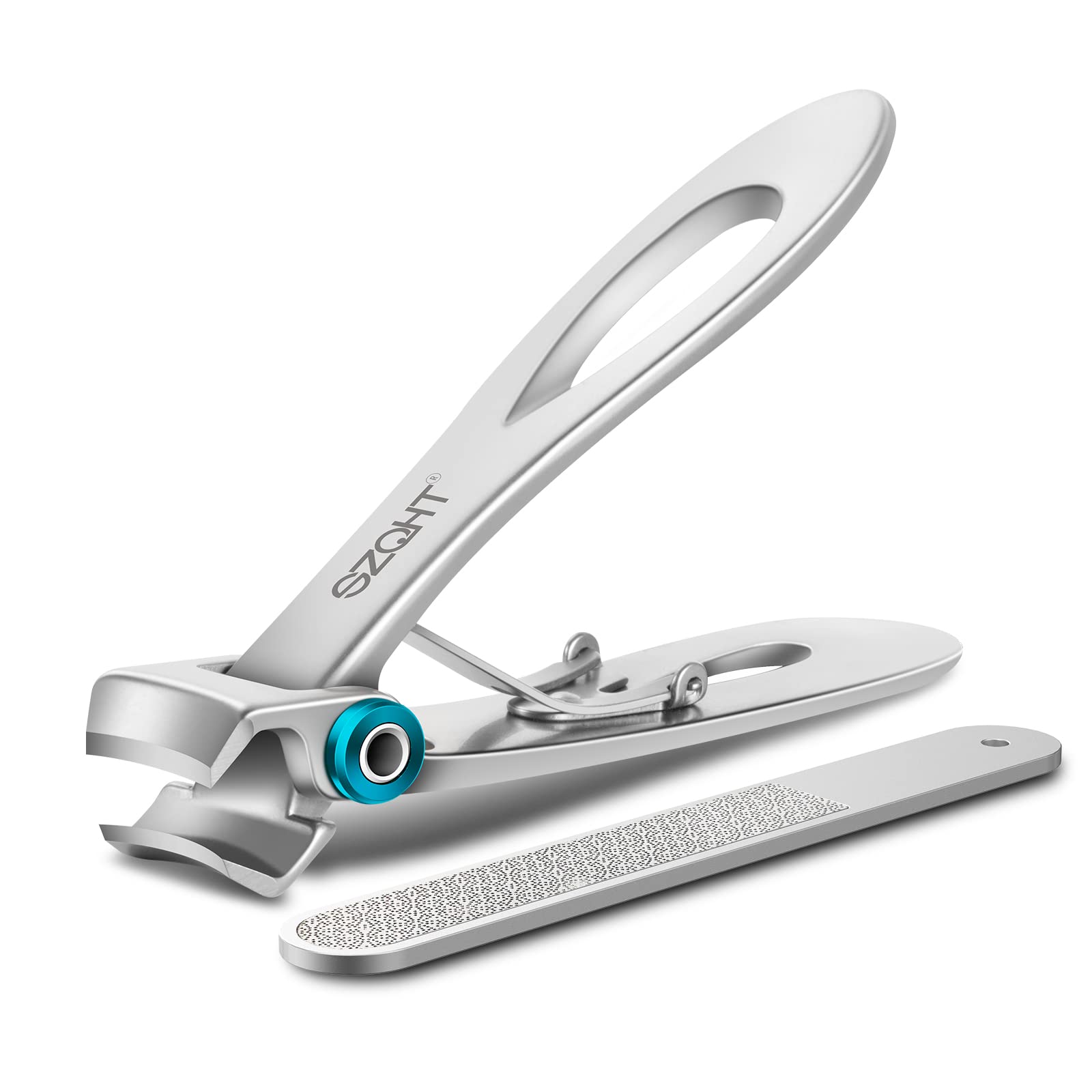 Nail Clippers for Thick Nails,SZQHT 15mm Wide Jaw Opening Finger Nail Clippers for Ingrown Toenail Clippers for Men,Tough Nails, Seniors, Adults.Deluxe Sturdy Stainless Steel Big(Silver)