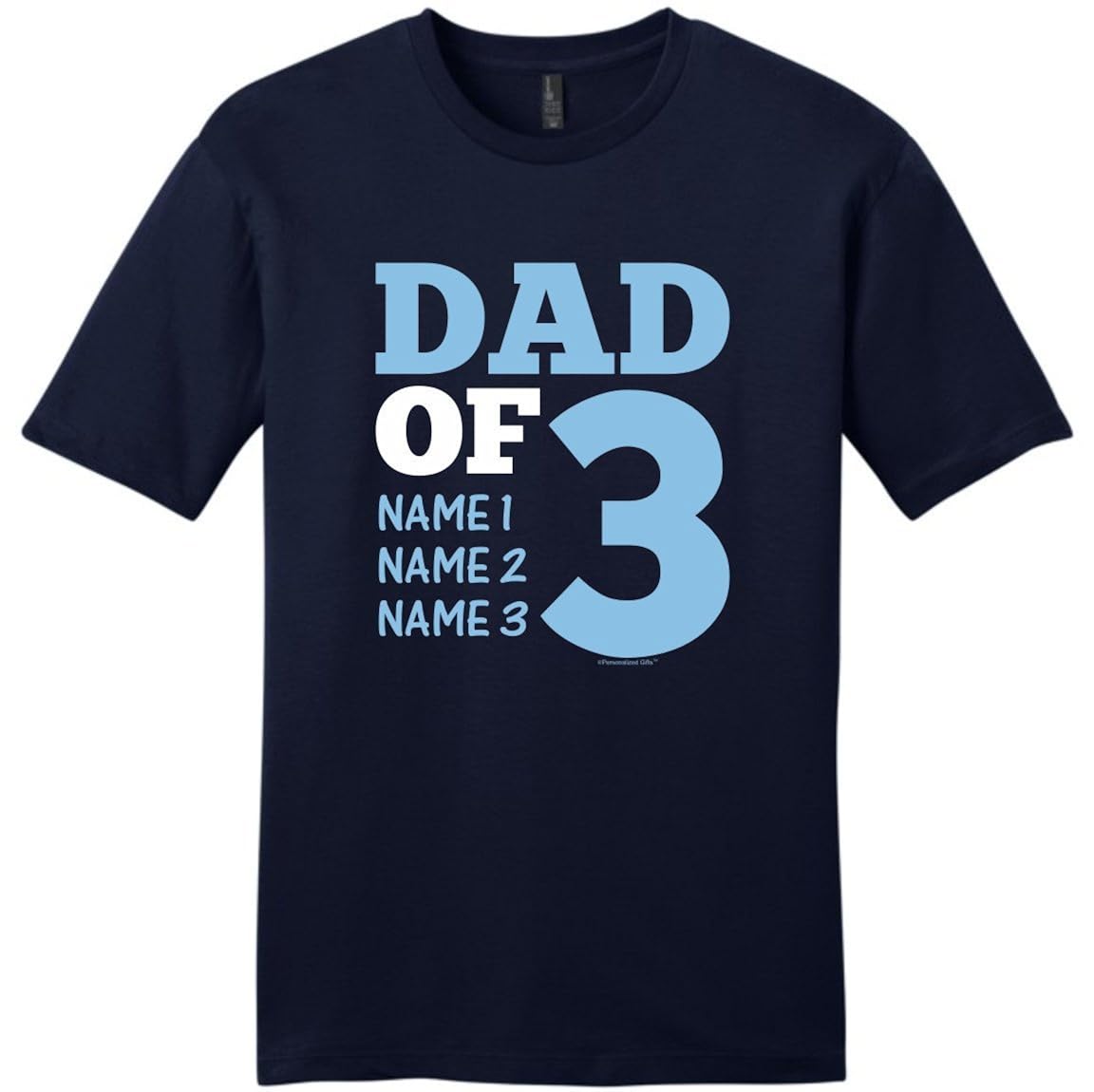 Personalized Dad Of 3 Add Children S Names Custom S T Shirt 1764