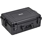 MEIJIA Portable Waterproof Protective Hard Case, Camera Case with Customizable Fit Foam Inserted,Fit Use of Drones,Camera,Equipments, Elegant Black (22.4"X16.73"X8.46")