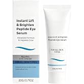 Dermxell Instant Lift &amp; Brighten Peptide Eye Serum, Under Eye Care | Lightweight Under Eye Serum with Peptide Formula for Hydration, Smoother-Looking Skin and Daily Eye Care