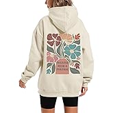 Cayxatiu Christian Hoodies for Women Floral Graphic Bible Verse Boho Hoodie Religious Faith Sweatshirts with Sayings Pullover