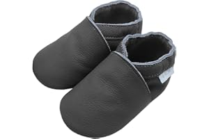 Basrakids Leather Baby Shoes Boys Girls Moccasins Infant Toddler Slippers Soft Sole Anti-Slip Baby Walking Crib Shoes