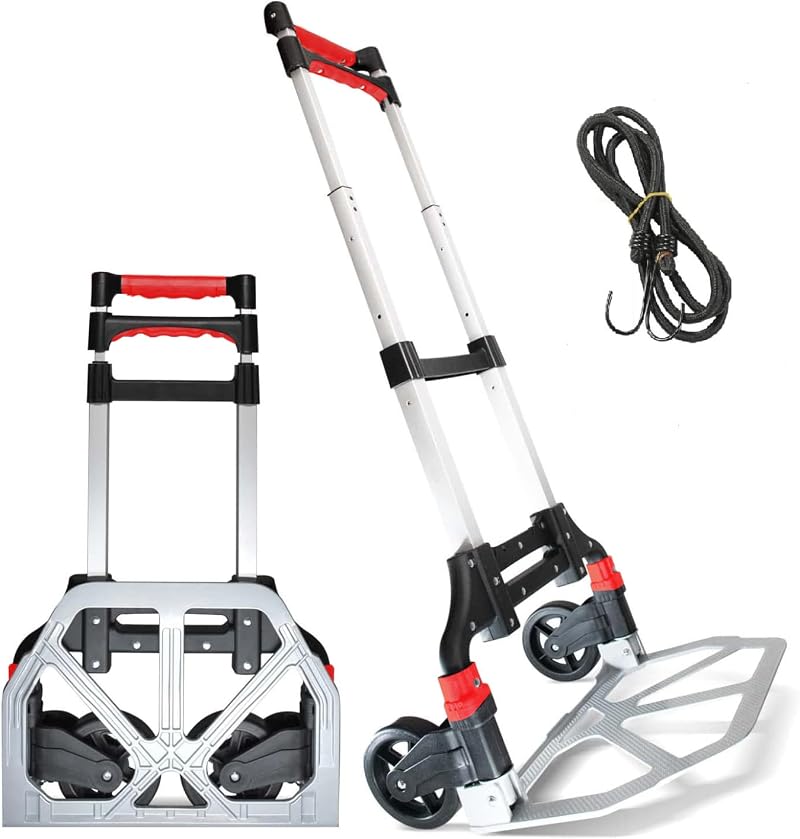 live4gadgets Folding Aluminium Hand Truck Trolley Sack Barrow 80KG Heavy Duty