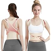 LuxuMach Posture Corrector for Women & Men, Full Back Brace Support with Adjustable Shoulder Straightener, Lower & Upper Back Pain Relief - Scoliosis, Hunchback, Spine Corrector (Beige, Large)
