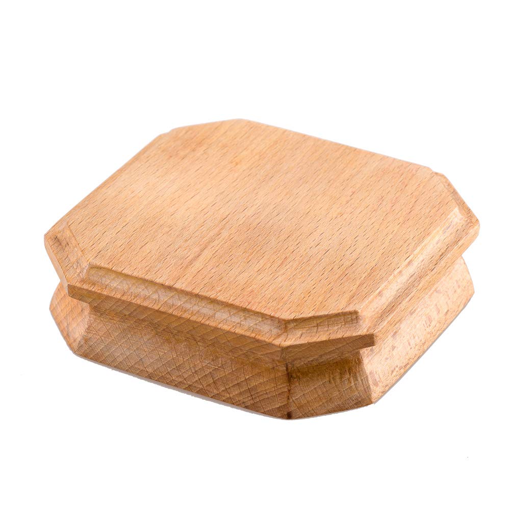 NKlaus Coaster 3,5cm high Natural Mango Wood Decoration Solid Wood Surface Refined Gloss Effect Square Universal Stand 2834