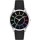 Bisley Women's Rainbow Watch Silicone Strap Waterproof Watch Fashion Analog Quartz Watches