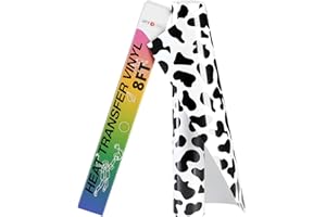 HTVRONT Cow Print HTV Vinyl - 12" x 8ft Cow Printed Animal Pattern Iron on Vinyl for Cricut & Silhouette Cameo Cow Printed Heat Transfer Vinyl for Shirts - Easy to Cut & Weed for Heat Vinyl Design