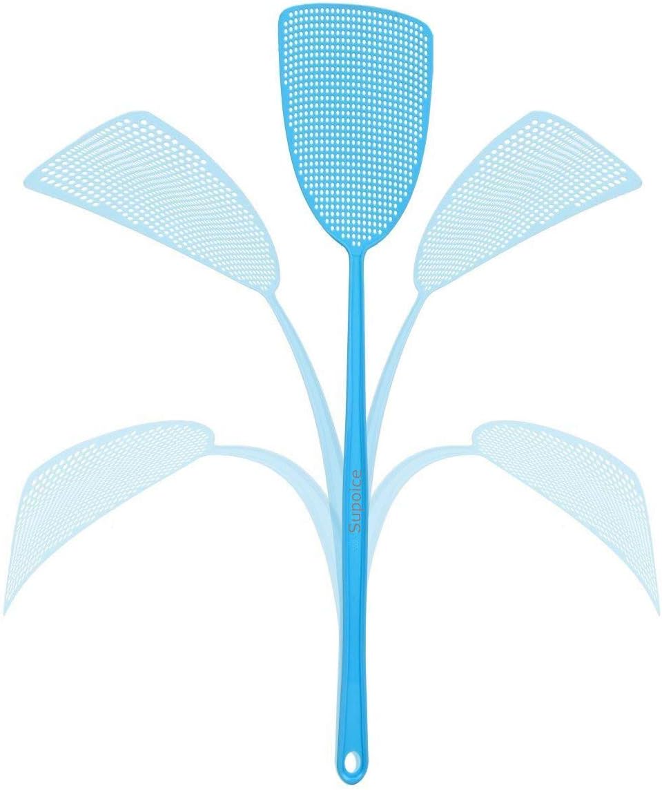 Supoice 6 Pack Fly Swatter Manual Swat Pest Control Plastic with Long Handle Assorted Sweet Colors: Garden & Outdoor