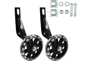 Murtenze 1 Pair of Children's Bicycle Auxiliary Wheel Bicycle Accessories, Flash Silent Training Wheels for 16" Training Wheels Kids Bike Wheel