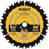DEWALT Circular Saw Blade, 6 1/2 Inch, 24 Tooth, Framing (DWA161224)