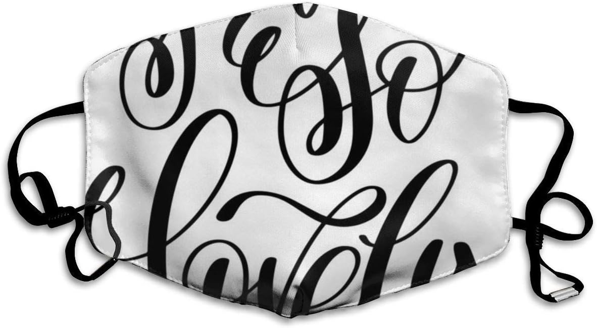 Lovely Handwritten Printed Posters Mouth Mask Dust Mask Cotton Face Masks Washable Cloth Masks For Men Women Cycling Camping Travel Personalized