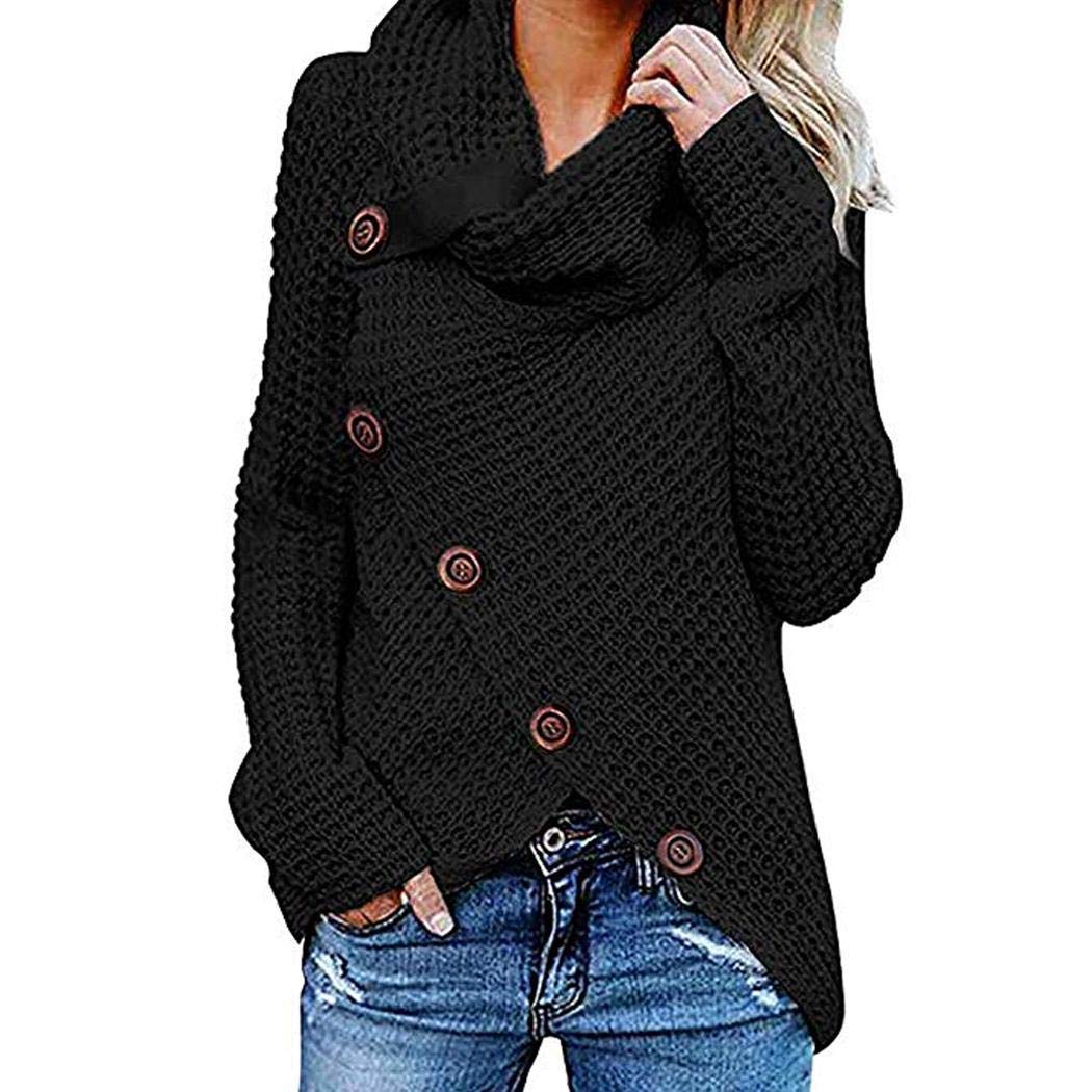 weinri knitwear for women sweaters fashion casual long sleeve loose asymmetrical turtleneck cardigan sweater cardigans
