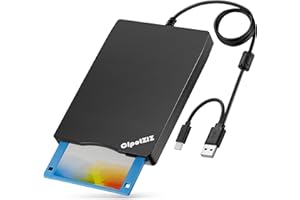 CIpotZIZ Floppy Disk Reader USB C External 3.5 inch 1.44 MB Floppy Disc Reader Dual USB Type A/C Floppy Disk Drive/Player/Converter