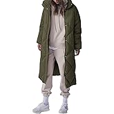 Tankaneo Women's Quilted Puffer Jacket Long Winter Coats Zip Up Baggy Down Outerwear with Pockets
