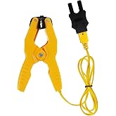 HVAC Temperature Clamp with Banana Plug Adapter, K-Type Thermocouple Clamp Pipe Temperature Clamp for HVAC/Multimeter, Temperature Sensor Probes Measures -40~392℉(-40~200℃)