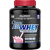 ALLMAX Classic ALLWHEY, Strawberry - 5 lb - 30 Grams of Protein Per Scoop - Gluten Free - Approx. 49 Servings
