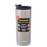 costablue Travel Coffee Mug 16 Oz. Stainless Steel, Leak Proof Dishwasher Safe Lid, Double Wall Coffee Cup, Reusable Insulated Tumbler for Hot & Cold Beverages Eco friendly