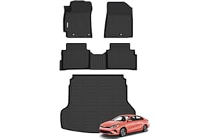 Wailtnb All Weather Car Floor Mats & Cargo Liner Set Custom for KIA Forte 2024 2023 2020 2021 2022 2019 TPE Full Set Accessories for Kia Forte 19-24