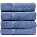 Chakir Turkish Linens Premium Cotton Absorbent Turkish Towels (Bath Towel - Set of 4, Wedgewood)