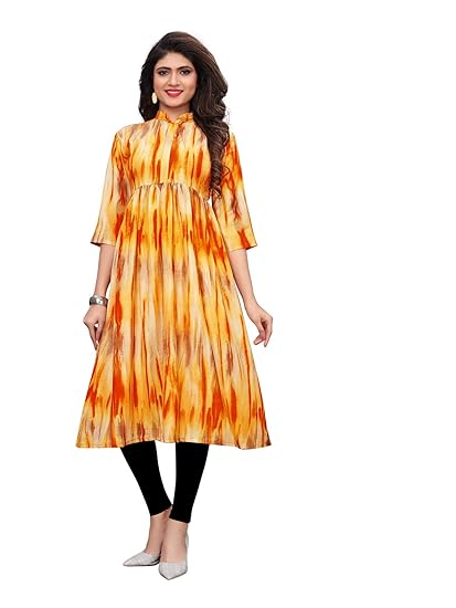 Kanchnar Womens Crepe Kurti With Legging (Pack Of 2)