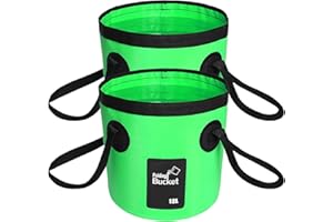 BANCHELLE Collapsible Bucket Water Container Portable Folding Camp Wash Basin for Outdoor Traveling Hiking Fishing Car Washing Gardening Camping 2 PCS