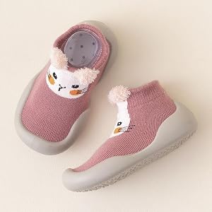 Baby Sock Shoes Toddler Cartoon Soft Rubber Sole Non Slip Indoor Floor Slipper for Infant Boys Girls