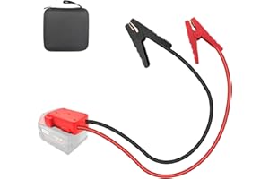 AFDLLDQM Jumper Cable Clamps for Milwaukee M18 18V Battery Jump Starter, 2.0FT 8AWG Car Battery Jumper Cable with Adapter, Automotive Battery Booster Cable for Tools used to Jump Start a Car