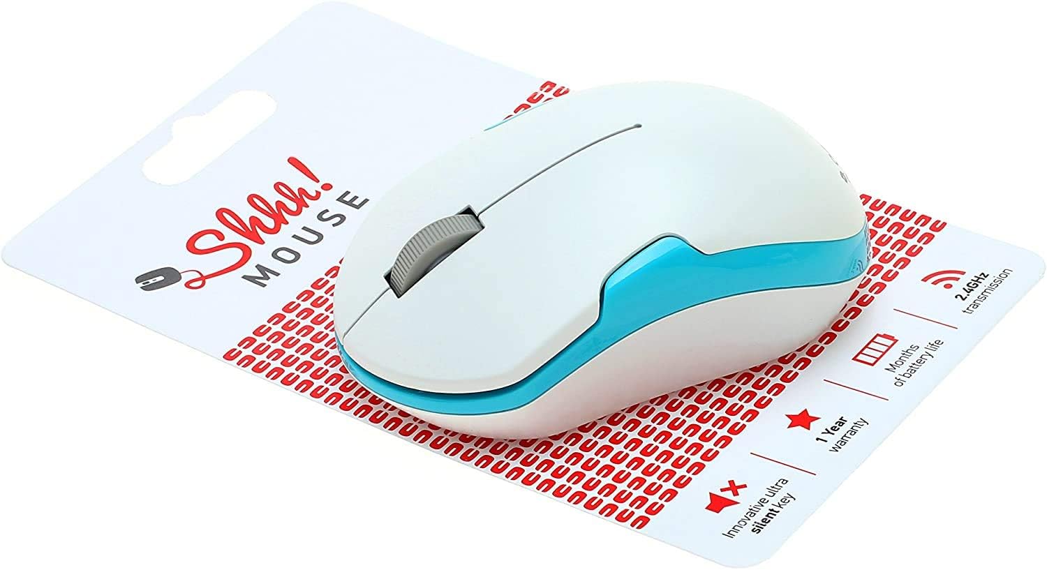 SHHHMOUSE Wireless Silent Noiseless Clickless Mobile Optical Mouse with ...
