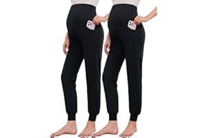 AMPOSH Women's Maternity Jogger Pants Soft Stretchy Sweatpants Pregnancy Lounge Clothes