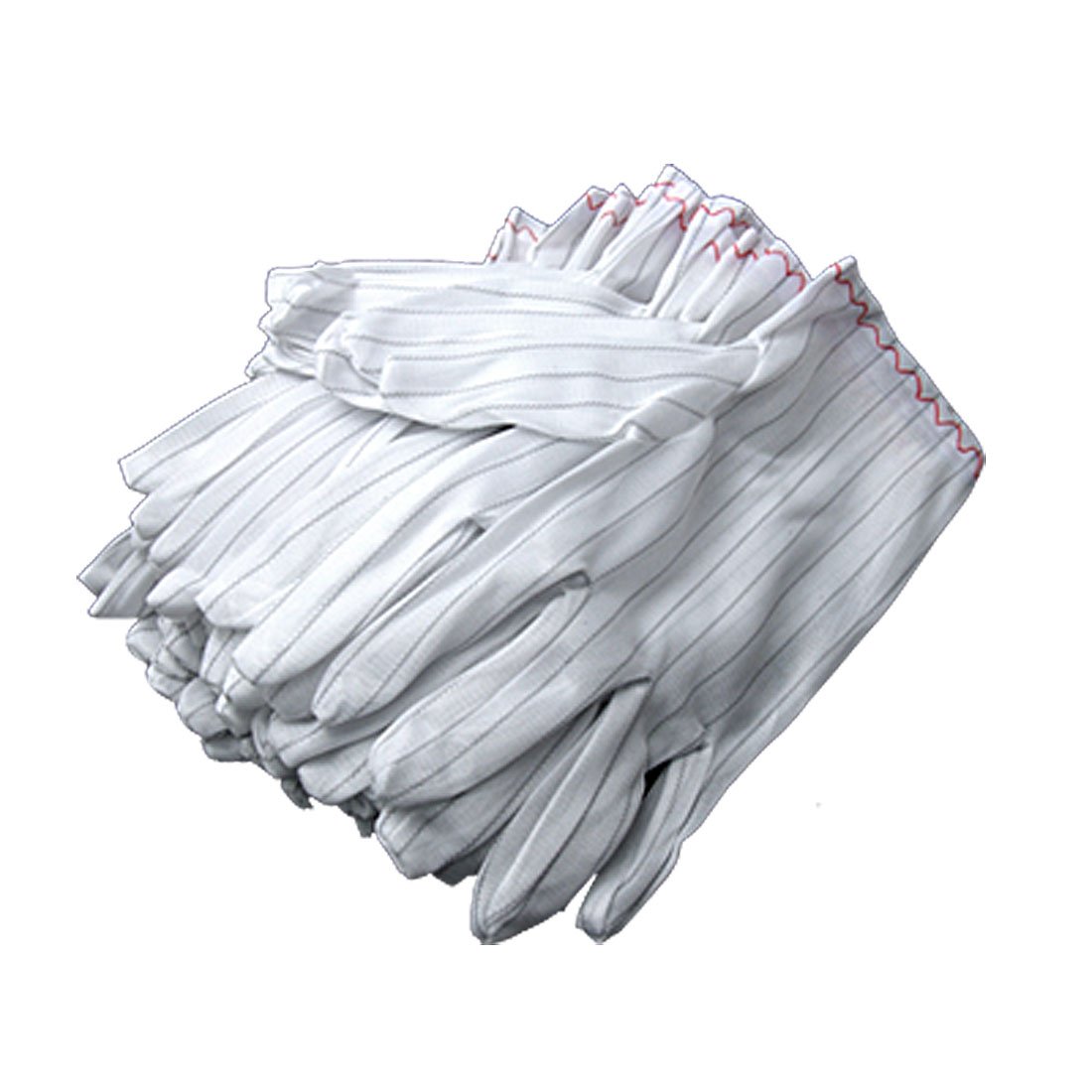 Sourcingmap 20 PCS Stripe Electric Working Anti Static Gloves White