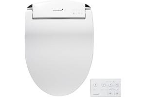 SmartBidet SB-2400ER Electric Bidet Seat for Elongated Toilets and French Curve Toilets with Remote Control, LED Night Light, Heated Seat