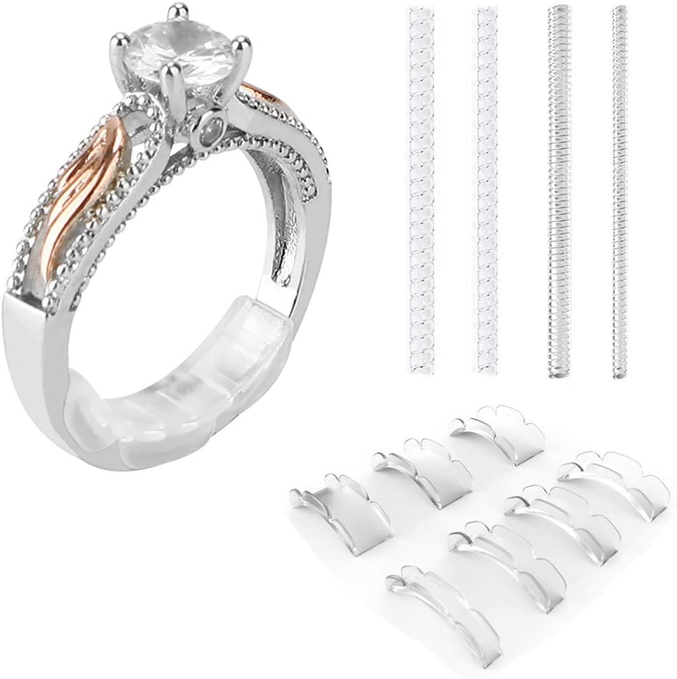 Coopache Invisible Ring Size Adjuster for Loose Rings – Ring Guard, Ring Sizer, 7 Sizes Fit Almost Any Ring